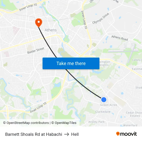 Barnett Shoals Rd at Habachi to Hell map