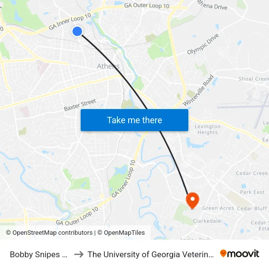 Bobby Snipes Building Ob to The University of Georgia Veterinary Teaching Hospital map