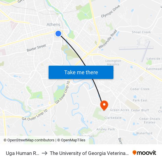 Uga Human Resources to The University of Georgia Veterinary Teaching Hospital map