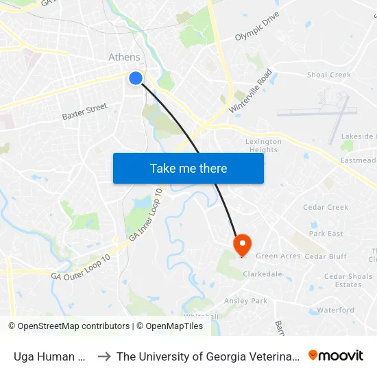Uga Human Resources to The University of Georgia Veterinary Teaching Hospital map