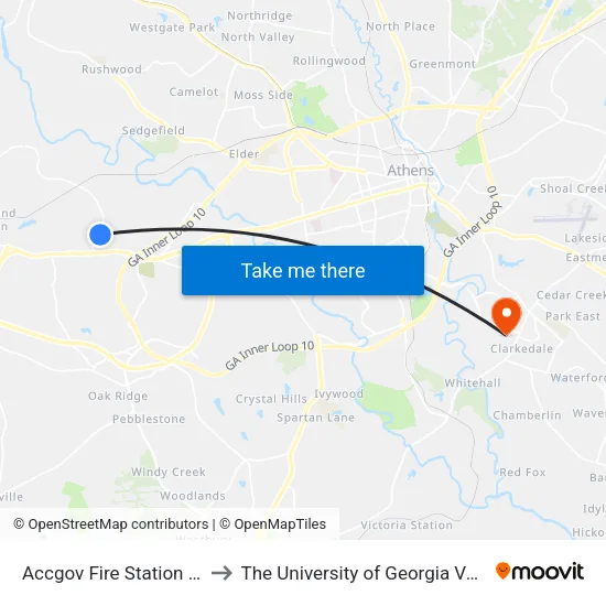 Accgov Fire Station #6/Cooperative Ext. to The University of Georgia Veterinary Teaching Hospital map