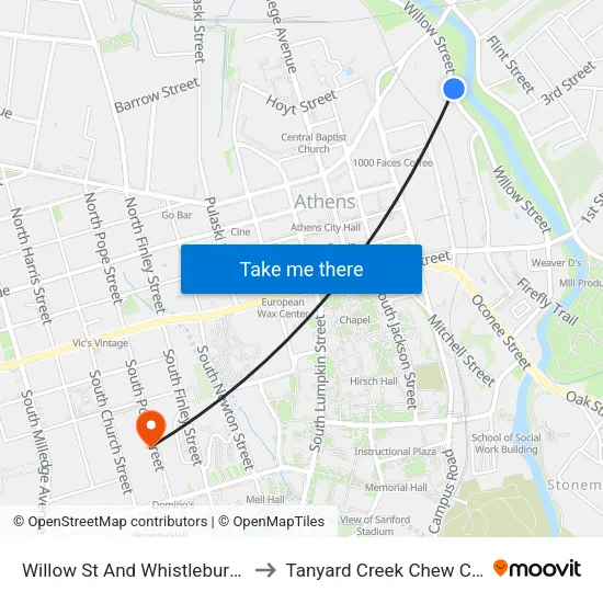 Willow St And Whistlebury Ob to Tanyard Creek Chew Crew map