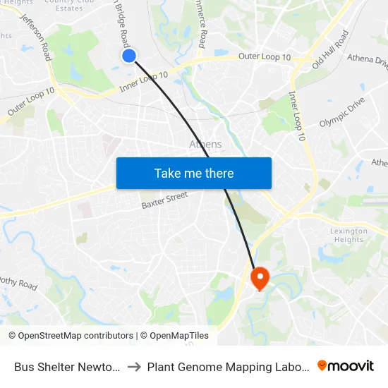 Bus Shelter Newton Rd to Plant Genome Mapping Laboratory map