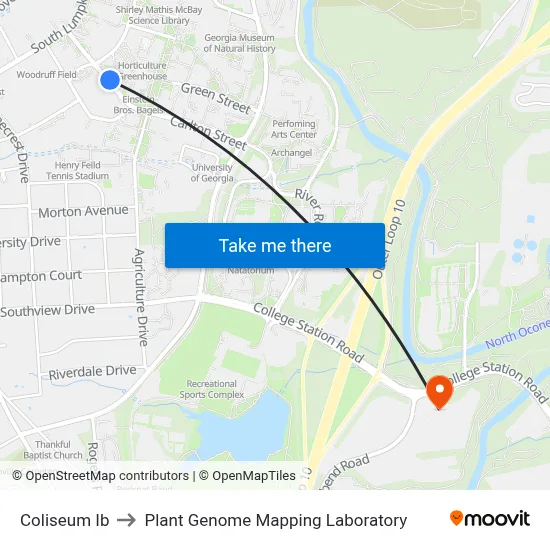 Coliseum Ib to Plant Genome Mapping Laboratory map