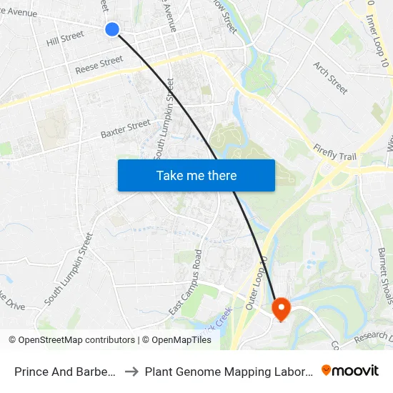 Prince And Barber Ob to Plant Genome Mapping Laboratory map