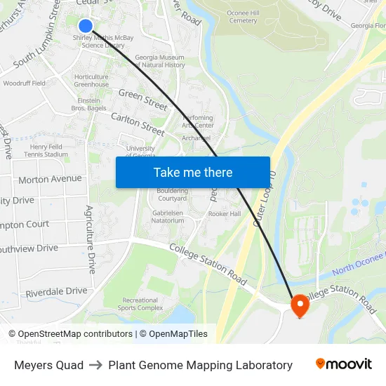 Meyers Quad to Plant Genome Mapping Laboratory map