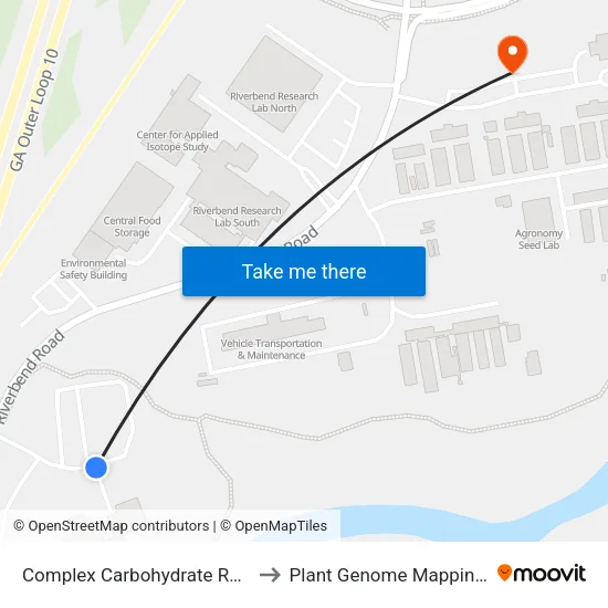 Complex Carbohydrate Research Center to Plant Genome Mapping Laboratory map