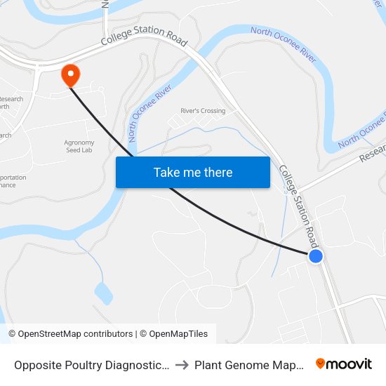 Opposite Poultry Diagnostic & Research Center to Plant Genome Mapping Laboratory map