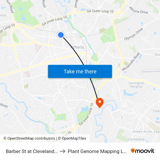 Barber St at Cleveland Ave Ob to Plant Genome Mapping Laboratory map