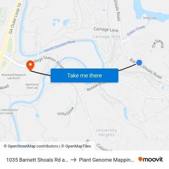 1035 Barnett Shoals Rd at the Summit to Plant Genome Mapping Laboratory map