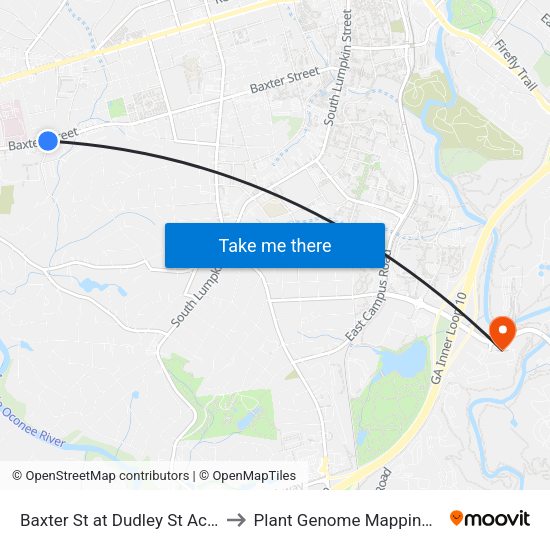 Baxter St at Dudley St Acc Library Ob to Plant Genome Mapping Laboratory map