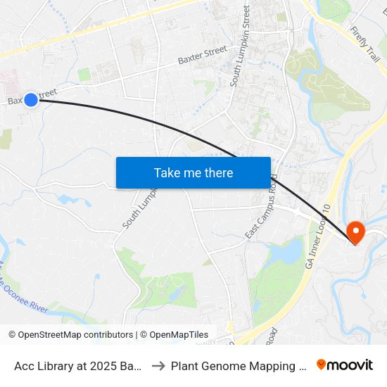 Acc Library at 2025 Baxter Street to Plant Genome Mapping Laboratory map