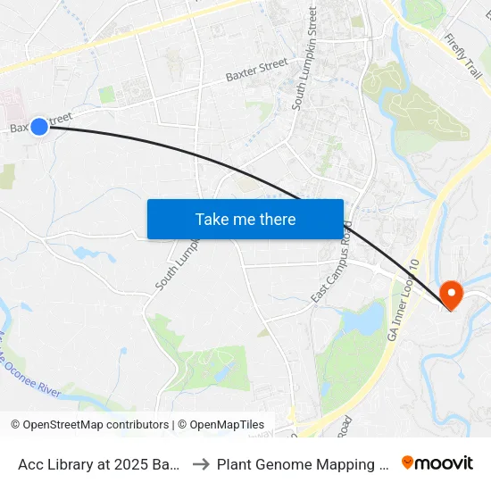 Acc Library at 2025 Baxter Street to Plant Genome Mapping Laboratory map
