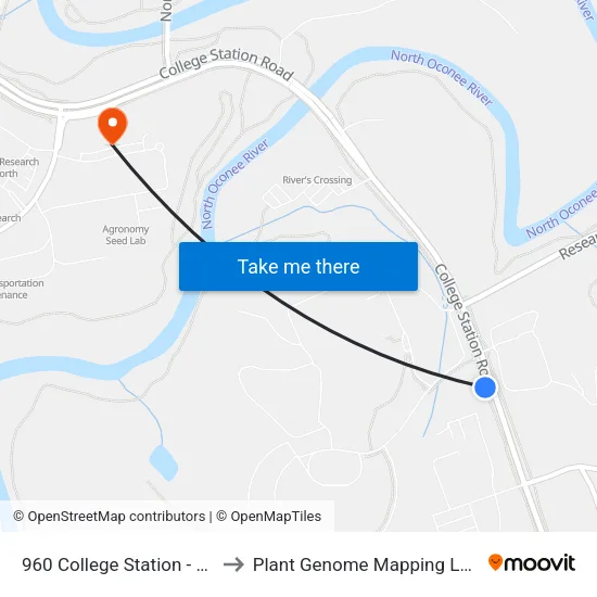 960 College Station - U.S. Epa to Plant Genome Mapping Laboratory map