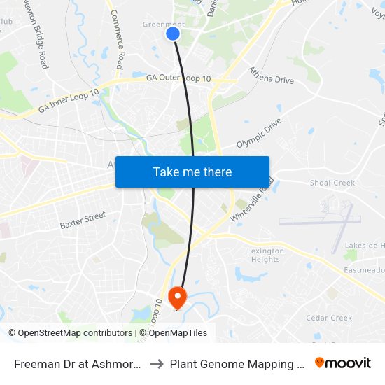 Freeman Dr at Ashmore Dr 1st Ib to Plant Genome Mapping Laboratory map
