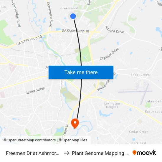 Freemen Dr at Ashmore Dr 2nd Ib to Plant Genome Mapping Laboratory map