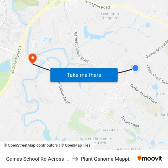 Gaines School Rd Across Hilsman Ms Ob to Plant Genome Mapping Laboratory map