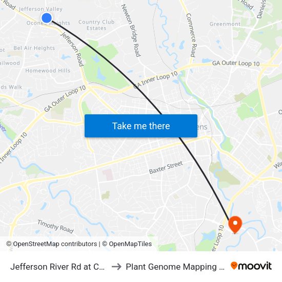 Jefferson River Rd at Camak Dr Ib to Plant Genome Mapping Laboratory map