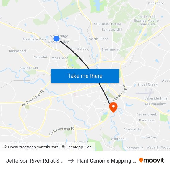 Jefferson River Rd at Sage Lane Ib to Plant Genome Mapping Laboratory map