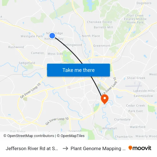 Jefferson River Rd at Sage Lane Ib to Plant Genome Mapping Laboratory map