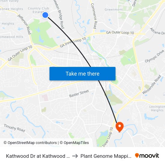 Kathwood Dr at Kathwood Townhouses Ob to Plant Genome Mapping Laboratory map