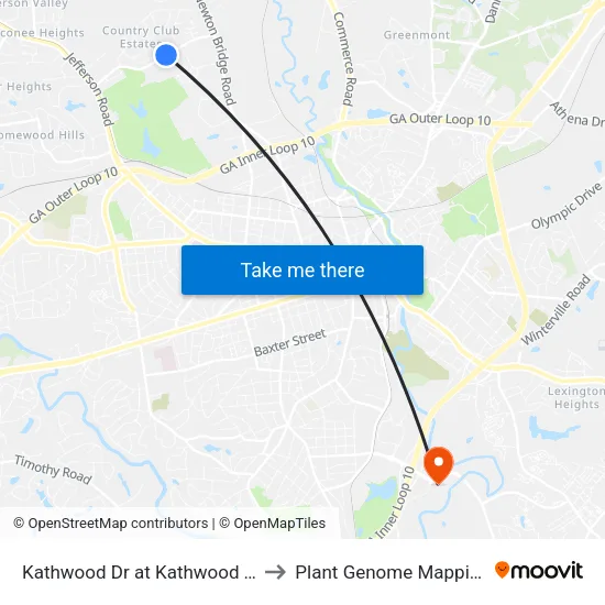 Kathwood Dr at Kathwood Townhouses Ob to Plant Genome Mapping Laboratory map