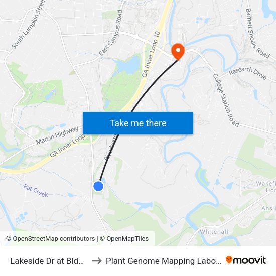 Lakeside Dr at Bldg L Ib to Plant Genome Mapping Laboratory map