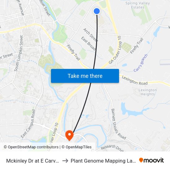 Mckinley Dr at E Carver Dr Ib to Plant Genome Mapping Laboratory map