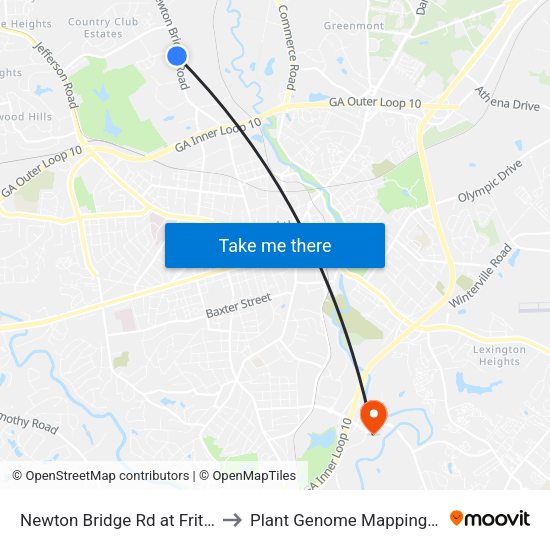 Newton Bridge Rd at Fritz Mar Ln Ib to Plant Genome Mapping Laboratory map