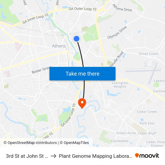 3rd St at John St Ob to Plant Genome Mapping Laboratory map