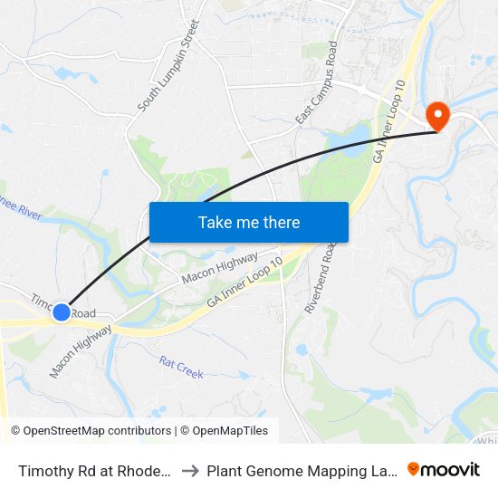 Timothy Rd at Rhodes Dr Ob to Plant Genome Mapping Laboratory map