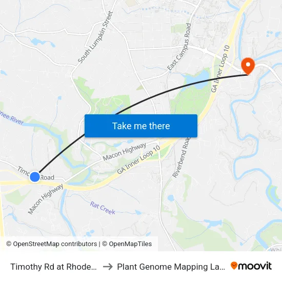Timothy Rd at Rhodes Dr Ob to Plant Genome Mapping Laboratory map