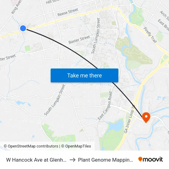 W Hancock Ave at Glenhaven Ave Ob to Plant Genome Mapping Laboratory map