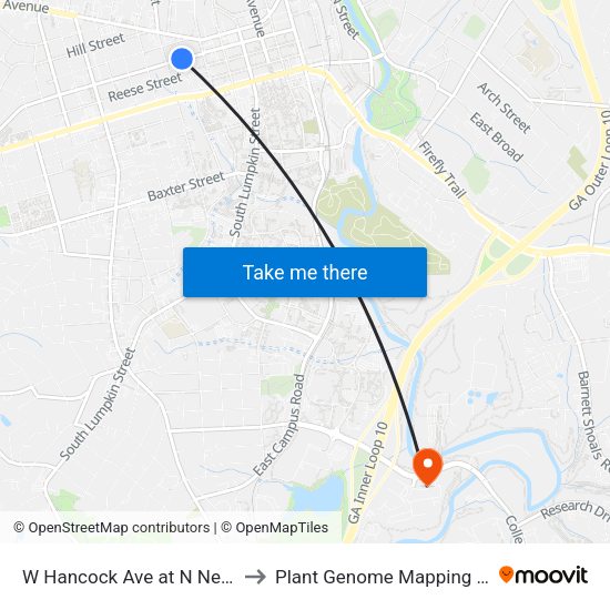 W Hancock Ave at N Newton St Ob to Plant Genome Mapping Laboratory map