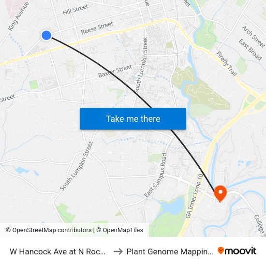 W Hancock Ave at N Rocksprings Rd Ob to Plant Genome Mapping Laboratory map