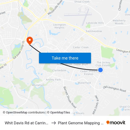 Whit Davis Rd at Carrington Dr Ob to Plant Genome Mapping Laboratory map