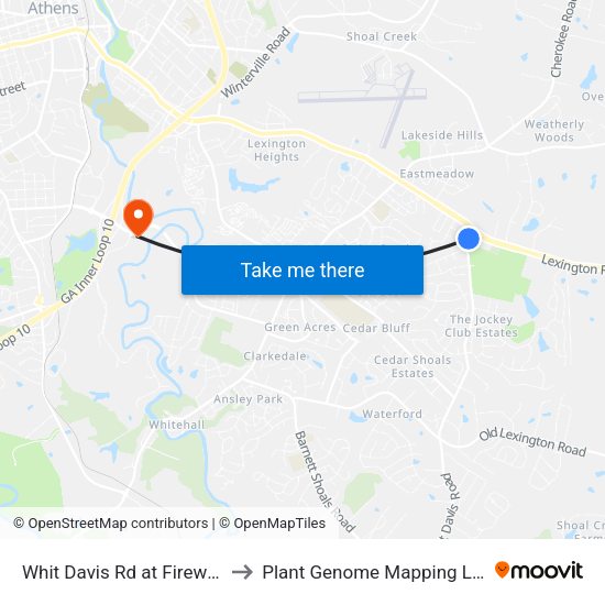 Whit Davis Rd at Firewood Ct Ib to Plant Genome Mapping Laboratory map