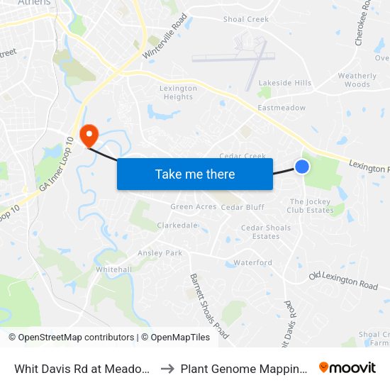 Whit Davis Rd at Meadow Creek Dr Ib to Plant Genome Mapping Laboratory map