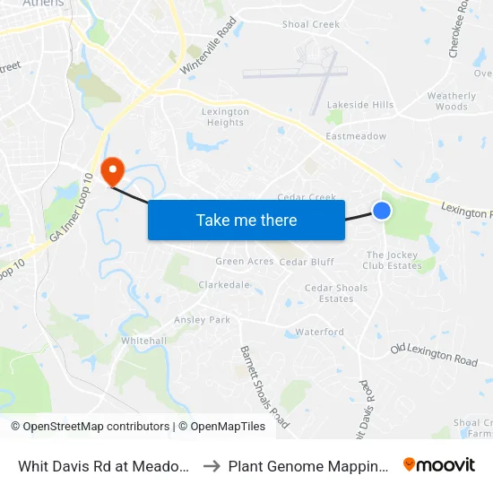 Whit Davis Rd at Meadow Creek Dr Ib to Plant Genome Mapping Laboratory map