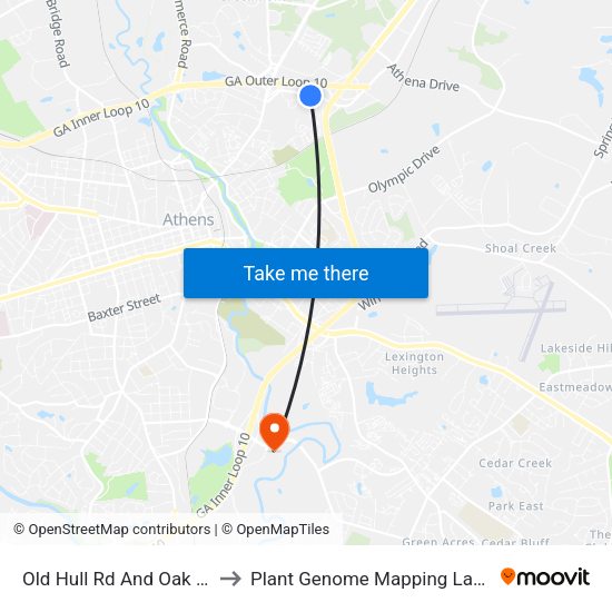 Old Hull Rd And Oak Hill Ob to Plant Genome Mapping Laboratory map