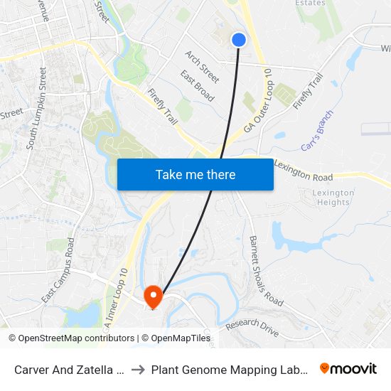 Carver And Zatella Ln Ib to Plant Genome Mapping Laboratory map