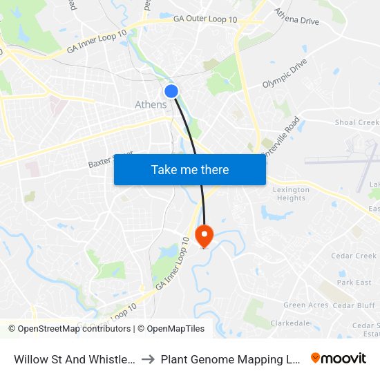 Willow St And Whistlebury Ob to Plant Genome Mapping Laboratory map