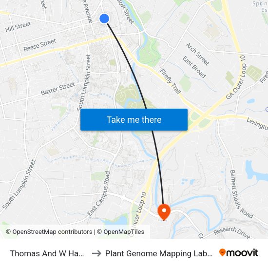 Thomas And W Hancock to Plant Genome Mapping Laboratory map