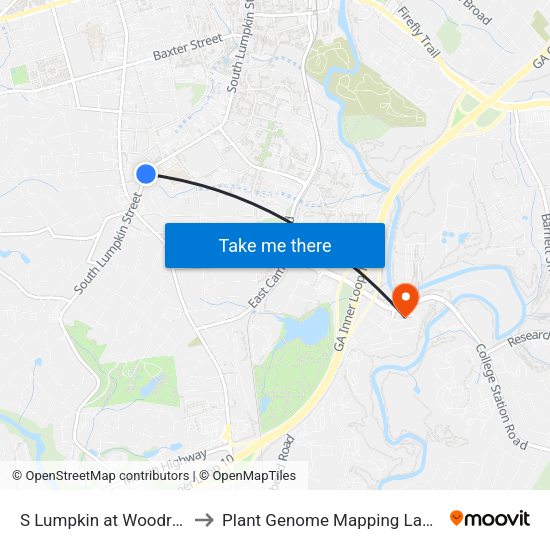 S Lumpkin at Woodrow Ob to Plant Genome Mapping Laboratory map