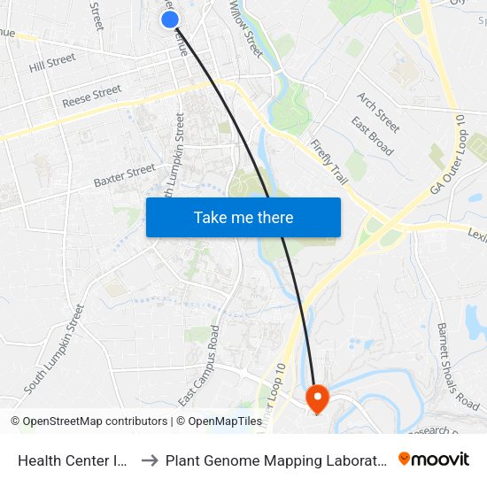 Health Center Ib 8 to Plant Genome Mapping Laboratory map