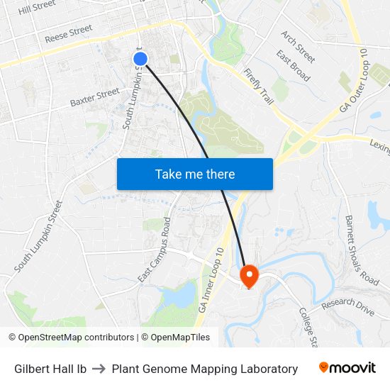 Gilbert Hall Ib to Plant Genome Mapping Laboratory map