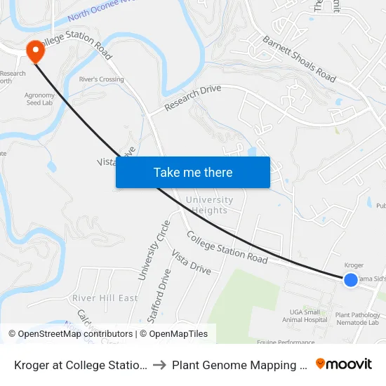 Kroger at College Station Inbound to Plant Genome Mapping Laboratory map