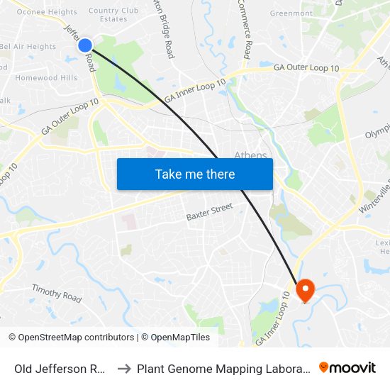 Old Jefferson Road to Plant Genome Mapping Laboratory map