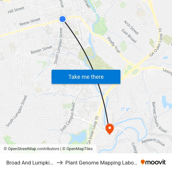 Broad And Lumpkin Ob to Plant Genome Mapping Laboratory map