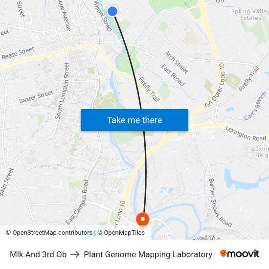 Mlk And 3rd Ob to Plant Genome Mapping Laboratory map